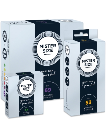  Three Mister Size Condom Packages